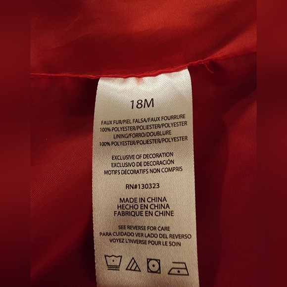 Kid's headquarters vest, red color, 18/24 months - Picture 5 of 7